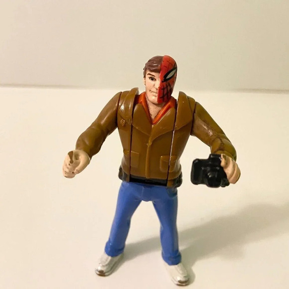 Vintage 1995 Spiderman Peter Parker Flip Head Hero Marvel  Action Figure - Picture 2 of 10
